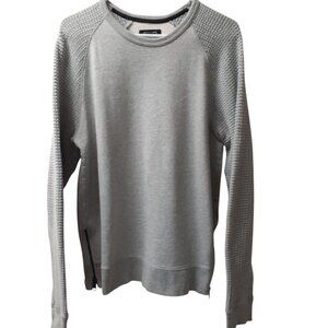 Gap Urban Active Side-Zip Sweater Mens Size Medium Gray Crew Neck Long Sleeve